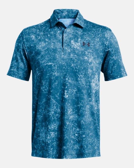 Men's UA Playoff 3.0 Printed Polo in Blue image number 2